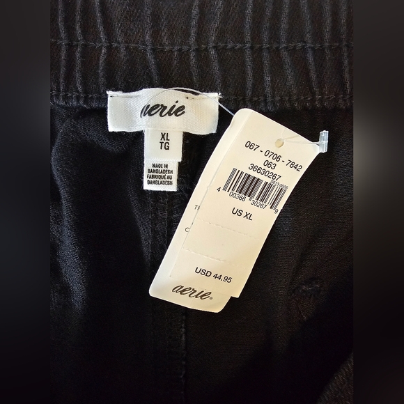 Aerie Black Distressed Jean Shorts - Picture 5 of 7